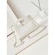 Miglior Falso 31 Mini Shopping Borsa Pochette con catena lucida AS3656 Bianca Economiche Premium