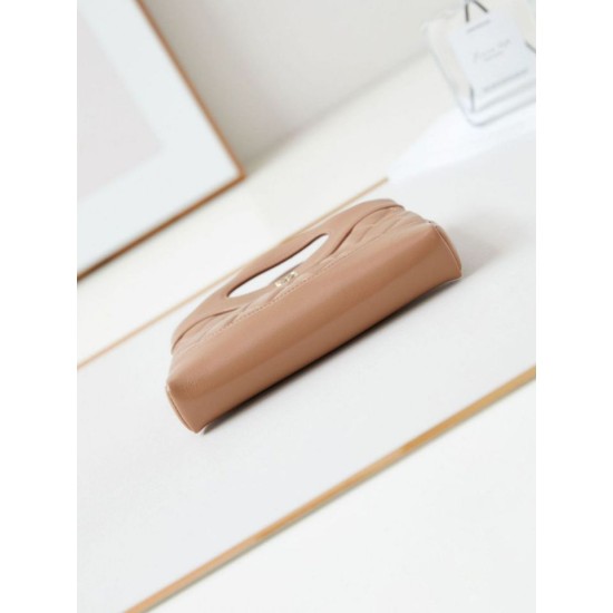 Perfette Qualità Repliche 31 Mini Shopping Borsa Pochette con catena lucida AS3656 Beige Imitazione