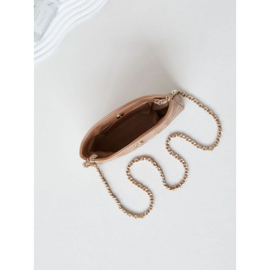 Perfette Qualità Repliche 31 Mini Shopping Borsa Pochette con catena lucida AS3656 Beige Imitazione