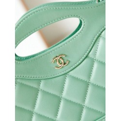 31 Mini Shopping Borsa Pochette con catena lucida AS3656 Verde chiaro Replica originale di alta qualità Miglior Falso 31 Mini Shopping Borsa Pochette con catena lucida AS3656 Verde chiaro Economiche Premium