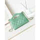 Miglior Falso 31 Mini Shopping Borsa Pochette con catena lucida AS3656 Verde chiaro Economiche Premium