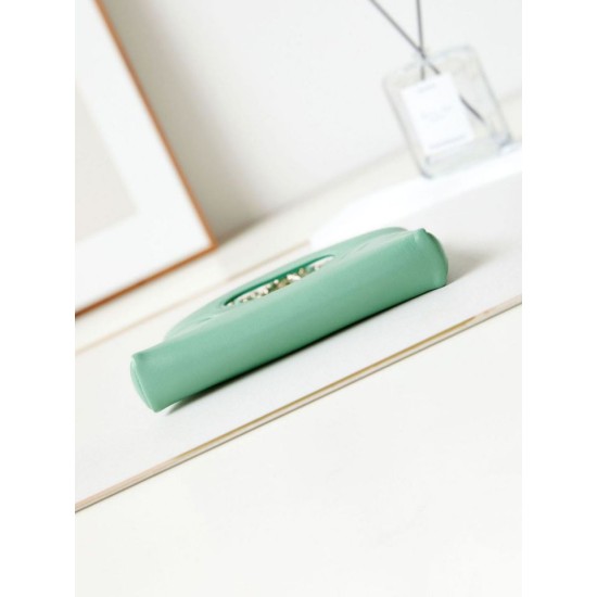 Miglior Falso 31 Mini Shopping Borsa Pochette con catena lucida AS3656 Verde chiaro Economiche Premium