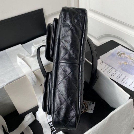 Replica perfetta Borsa a tracolla 24p Hobo Hip As4668 Nera Imitazione Outlet Online