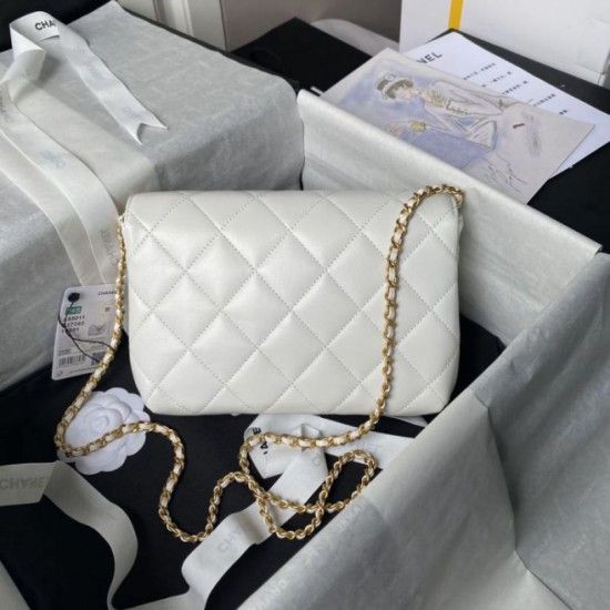 Miglior Falso Borsa 24A con catena di lettere di perle AS5011 Bianca Economiche Premium