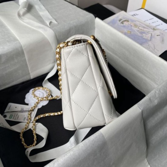 Miglior Falso Borsa 24A con catena di lettere di perle AS5011 Bianca Economiche Premium