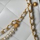 Miglior Falso Borsa 24A con catena di lettere di perle AS5011 Bianca Economiche Premium