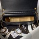 Replica perfetta Borsa 24A con catena di lettere di perle AS5011 Nera Imitazione Outlet Online