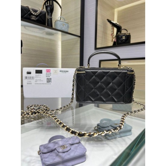 Miglior Falso Borsa a catena 24K Vanity AP2199 Nera Economiche Premium