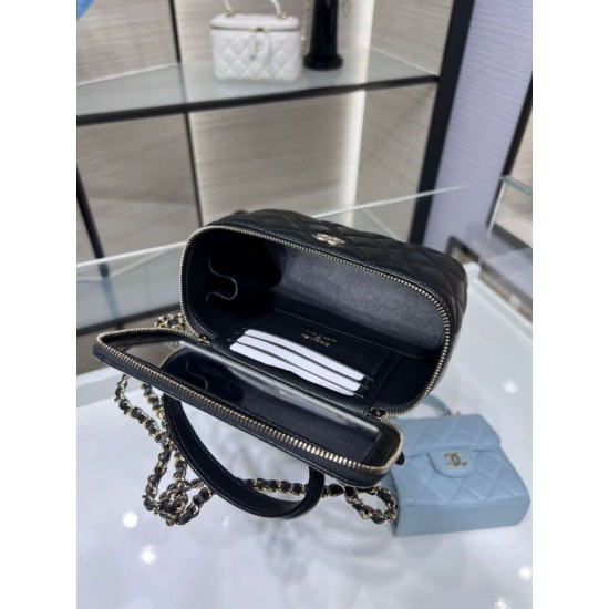 Miglior Falso Borsa a catena 24K Vanity AP2199 Nera Economiche Premium