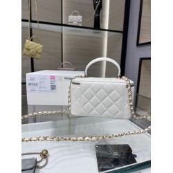 Replica perfetta Borsa a catena 24K Vanity AP2199 Bianca Imitazione Outlet Online