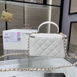 Replica perfetta Borsa a catena 24K Vanity AP2199 Bianca Imitazione Outlet Online