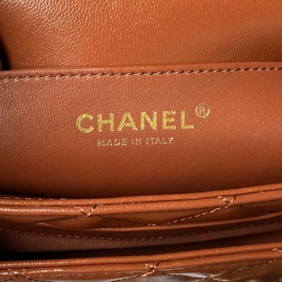 Migliore Repliche Borsa mini con patta con manico superiore AS4992 Arancione Economiche Outlet Online