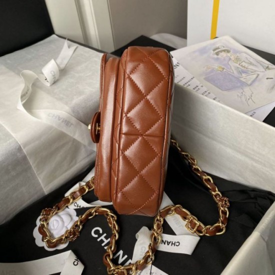 Migliore Repliche Borsa mini con patta con manico superiore AS4992 Arancione Economiche Outlet Online