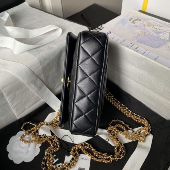Migliore Repliche Borsa mini con patta AS4972 Nera Economiche Outlet Online