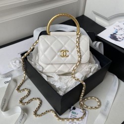 Miglior Falso Mini Top Handle Borsa AP3485 Bianco Economiche Premium
