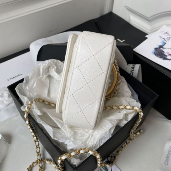Miglior Falso Mini Top Handle Borsa AP3485 Bianco Economiche Premium