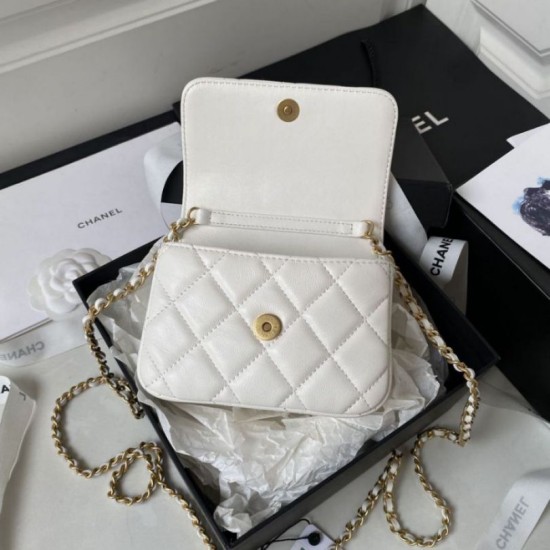 Miglior Falso Mini Top Handle Borsa AP3485 Bianco Economiche Premium