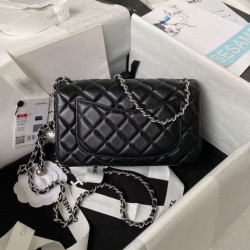 Replica perfetta AS1787 Mini Flap Borsa Nero Imitazione Outlet Online