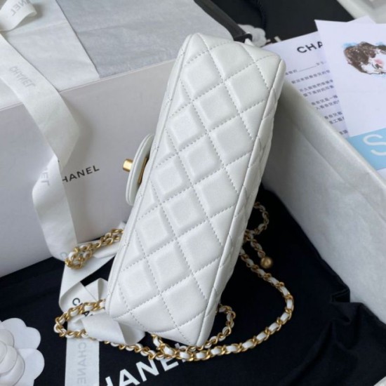 Perfette Qualità Repliche AS1787 Mini Flap Borsa Bianco Imitazione