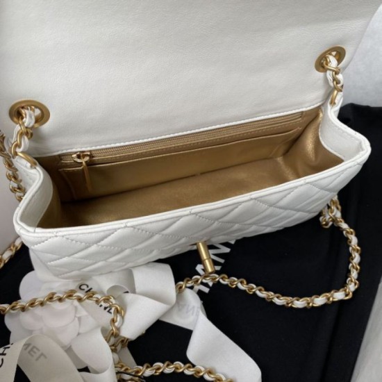 Perfette Qualità Repliche AS1787 Mini Flap Borsa Bianco Imitazione