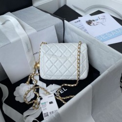 Miglior Falso Mini Shoulder Borsa AS1786 Bianco Economiche Premium