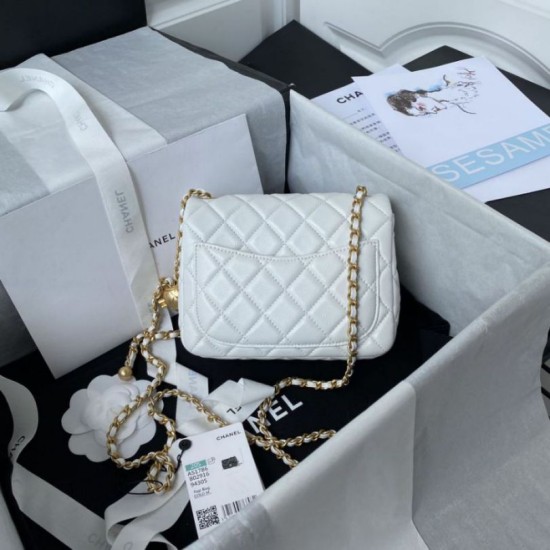 Miglior Falso Mini Shoulder Borsa AS1786 Bianco Economiche Premium
