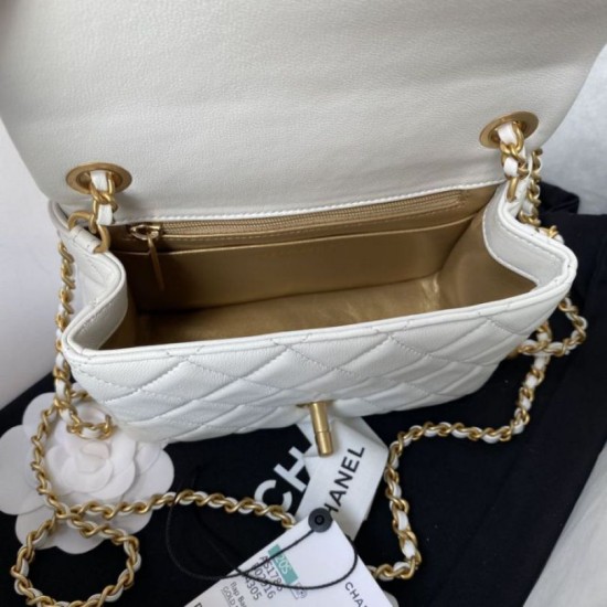 Miglior Falso Mini Shoulder Borsa AS1786 Bianco Economiche Premium