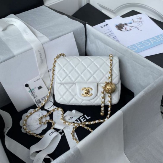 Miglior Falso Mini Shoulder Borsa AS1786 Bianco Economiche Premium
