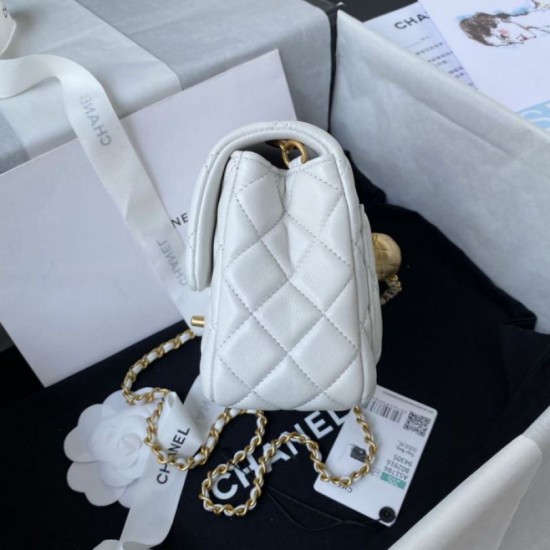 Miglior Falso Mini Shoulder Borsa AS1786 Bianco Economiche Premium