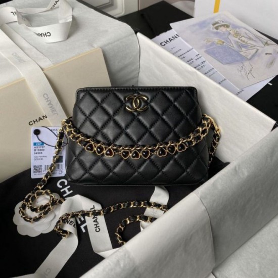 Perfette Qualità Repliche Borsa a tracolla AS3787 Nero Imitazione