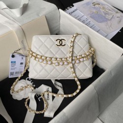 Perfette Qualità Repliche Borsa a tracolla AS3787 Bianco Imitazione