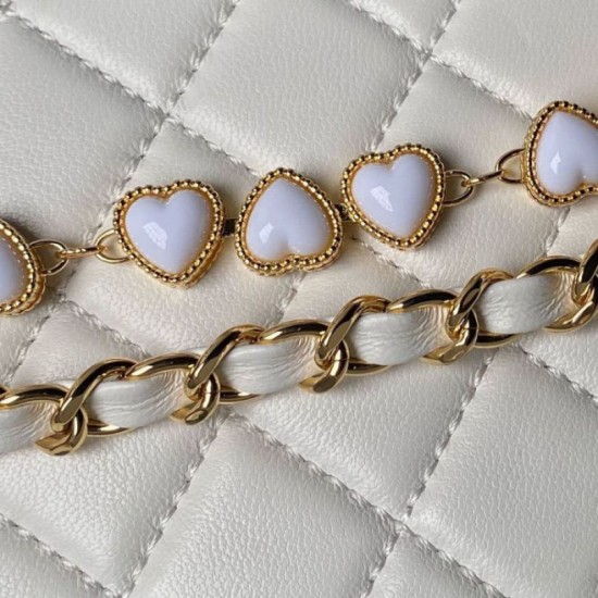 Perfette Qualità Repliche Borsa a tracolla AS3787 Bianco Imitazione