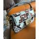Miglior Falso Borsa Baguette Fendi 8BR600 Blu Economiche Premium