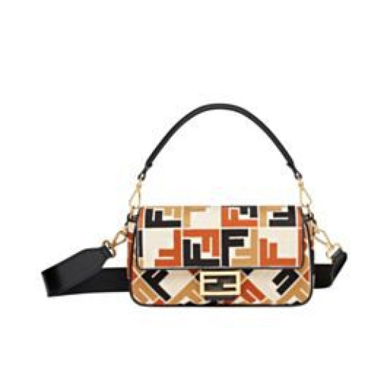 Miglior Falso Borsa Baguette Fendi 8BR600 Nero Economiche Premium