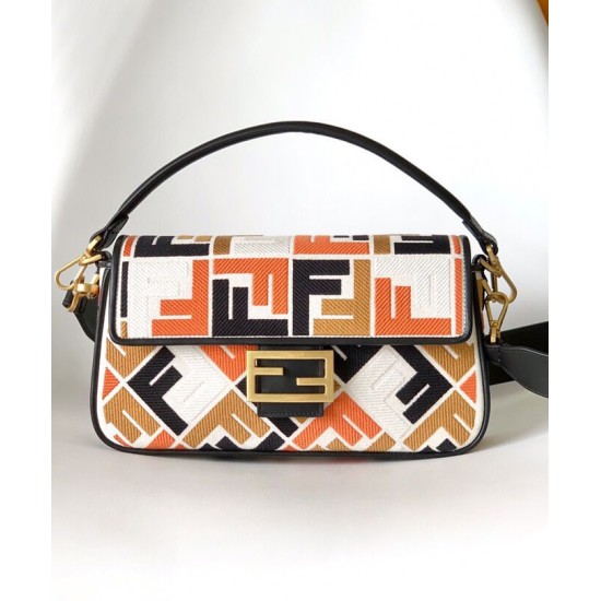 Miglior Falso Borsa Baguette Fendi 8BR600 Nero Economiche Premium