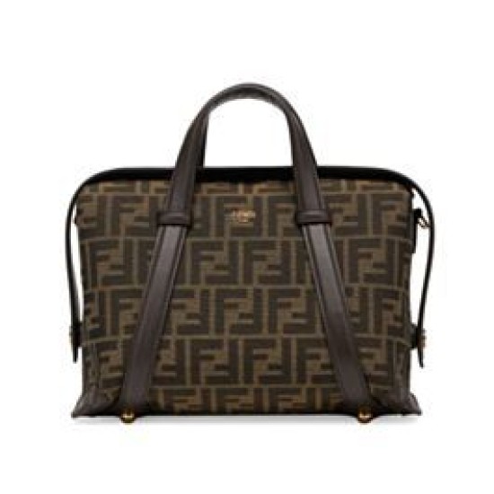 Perfette Qualità Repliche Borsa Fendi Boston 365 8BL152 Caffè Imitazione