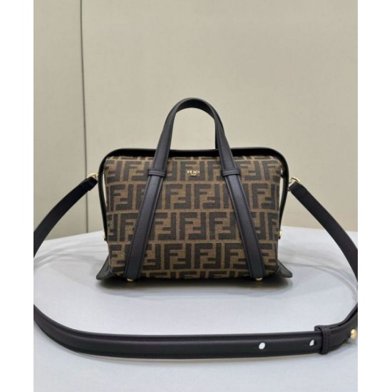 Perfette Qualità Repliche Borsa Fendi Boston 365 8BL152 Caffè Imitazione