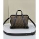 Perfette Qualità Repliche Borsa Fendi Boston 365 8BL152 Caffè Imitazione