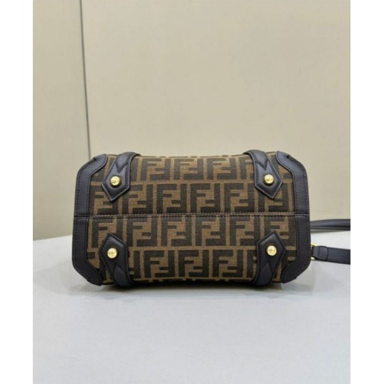 Perfette Qualità Repliche Borsa Fendi Boston 365 8BL152 Caffè Imitazione