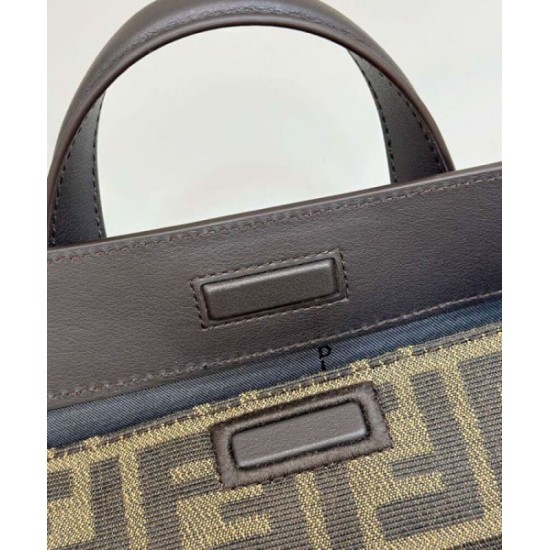 Perfette Qualità Repliche Borsa Fendi Boston 365 8BL152 Caffè Imitazione