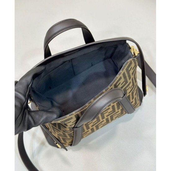 Perfette Qualità Repliche Borsa Fendi Boston 365 8BL152 Caffè Imitazione