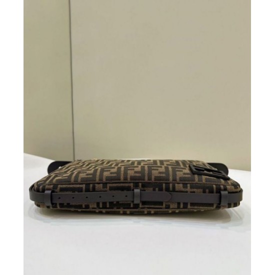 Replica perfetta Fendi Simply Fendi Media 8BR829 Caffè Scuro Imitazione Outlet Online