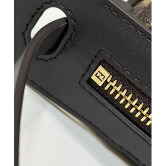 Replica perfetta Fendi Simply Fendi Media 8BR829 Caffè Scuro Imitazione Outlet Online