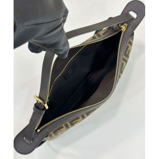 Replica perfetta Fendi Simply Fendi Media 8BR829 Caffè Scuro Imitazione Outlet Online