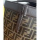Migliore Repliche Borsa media Fendi Origami 8BH414 Caffè scuro Economiche Outlet Online