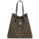 Perfette Qualità Repliche Borsa Fendi Origami Grande 8BH415 Caffè Scuro Imitazione