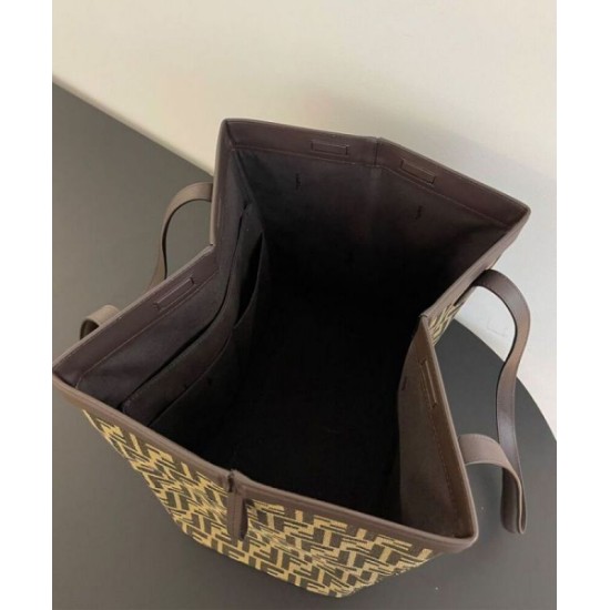 Perfette Qualità Repliche Borsa Fendi Origami Grande 8BH415 Caffè Scuro Imitazione