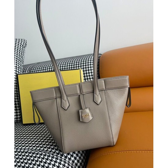 Miglior Falso Borsa mini Fendi Origami 8BS083 Grigia Economiche Premium