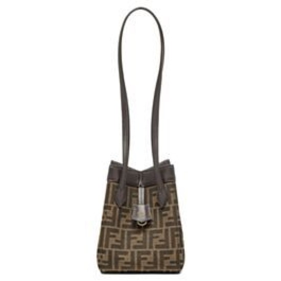 Migliore Repliche Fendi Origami Mini 8BS083 Caffè Scuro Economiche Outlet Online