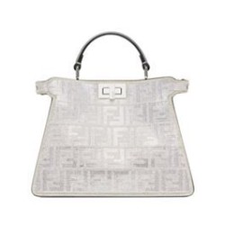 Migliore Repliche Fendi Peekaboo ISeeU Piccolo 8BN327 Argento Economiche Outlet Online